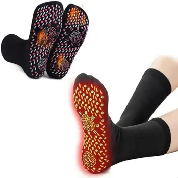 Зимние самонагревающиеся носки для здоровья, женские лыжные спортивные Самонагревающиеся массажные мужские короткие носки, магнитотерапия, удобные теплые