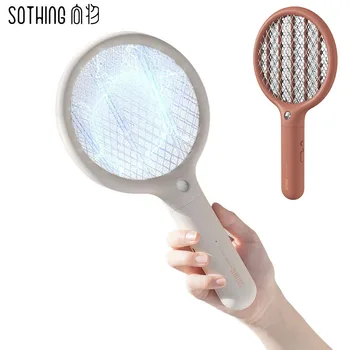 Youpin Sothing, мини-электрическая мухобойка от комаров со светодиодной подсветкой, перезаряжаемая через USB батарея 800 мАч, портативная мухобойка от комаров