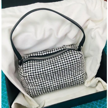 Женская сумочка с блестками, модная мини-сумочка подмышками, сумочка с блестящими бриллиантами, сумка через плечо