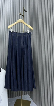 Новая летняя плиссированная юбка-полукомбинезон изготовлена на заказ из tensilk для создания ретро-текстуры