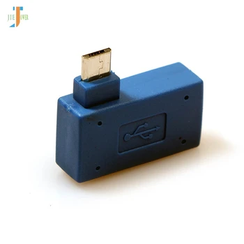 300 шт./лот Высококачественный прямоугольный 90-градусный адаптер флэш-диска Micro USB OTG Host для Samsung Galaxy S3 blue