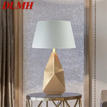 Современная настольная лампа DLMH, Бронзовая светодиодная настольная лампа, Креативный дизайн, Декоративная для дома, спальни, гостиной, офиса