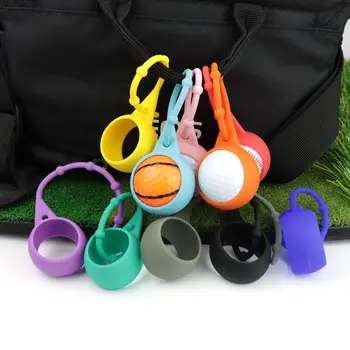 новая сумка для хранения гольфа с одним шариком, самоклеящийся Портативный силиконовый чехол для мяча