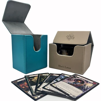 Высококачественная кожаная коробка для колоды, материал PU, надежная защита, 90 карт для магии / Покемонов / Плоти и крови / Yu Ge Oh