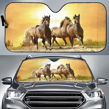 Солнцезащитные козырьки для автомобиля Wild horse, защита от ультрафиолета, солнцезащитные козырьки на лобовое стекло, аксессуары для семейных подарков
