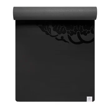 Коврик для йоги Gaiam Sol с сухим захватом, черный, 5 мм (длиннее/шире)