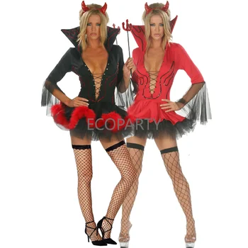 Косплей Внешняя торговля Европейский и американский женский Хеллоуинский триллер, костюм вампира-дьявола, сценический костюм, игровая униформа, сексуальность