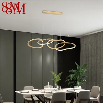 8-метровые Подвесные светильники Gold Nordic Creative Modern Home LED Светильник для украшения гостиной