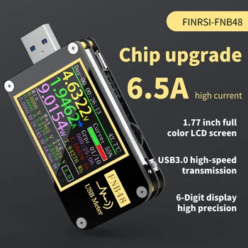FNB48S USB Вольт-Амперный Многофункциональный Тестер Быстрой Зарядки QC/PD Устройство Для Обмана Протокола С Цифровым Дисплеем Bluetooth