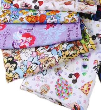 Принцессы Диснея Микки Минни хлопок Лоскутная ткань для шитья лоскутное рубашки одежда для детей ручной работы лоскутное Лолита ребенка