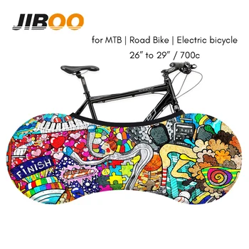 JIBOO 370g Эластичный Чехол Для Велосипеда Из Гладкой Прочной Эластичной Ткани, Велосипедный Мешок Для Пыли В Помещении от 26 