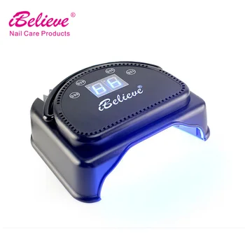 iBelieve сушилка для ногтей из алюминиевого сплава мощностью 64 Вт, УФ-лампа, светодиодная лампа для ногтей с 32 шт. светодиодами для отверждения всех видов гель-лака