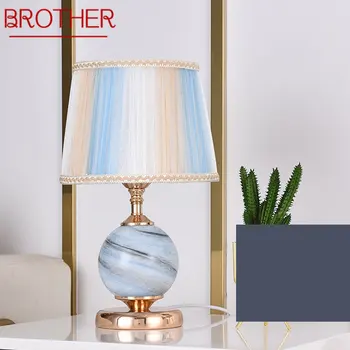 Настольная лампа BROTHER в американском стиле, креативный стеклянный стол с затемнением, Прикроватный светильник, декор для современного дома, Гостиная, Спальня