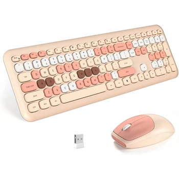 Беспроводная комбинированная клавиатура и мышь 2,4 G, компактная комбинированная клавиатура и мышь, эргономичный и портативный дизайн для компьютера, Windows, настольного компьютера