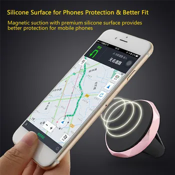 Магнитный автомобильный держатель для телефона iPhone Samsung с магнитным креплением, вращающийся на 360 градусов Автомобильный держатель для телефона в автомобильном держателе для телефона