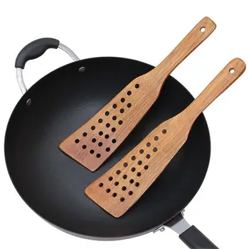 Изогнутая лопатка для приготовления пищи ручной работы, Антипригарная Деревянная лопатка, Лопатка для жарки яиц, лопатка для стейка, Столовая Кухонная утварь для приготовления пищи