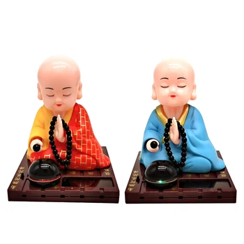 Солнечный Маленький Монах, Креативные Игрушки для украшения автомобиля, Маленький Начинающий Монах в китайском стиле, Качающий головой, Креативные Детские Украшения для автомобиля