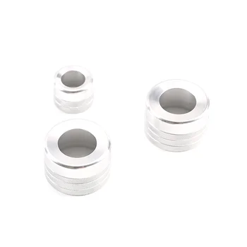 Серебряная ручка кондиционера, Кнопка регулировки громкости звука, Накладка, кольцо для BMW X5 X6 E70 E71 F15 F16 2014-2018