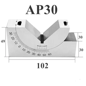 Прецизионная угловая пластина AP-30 0-60 градусов, Угловой блок, V-Образный Блок Регулируемого Углового датчика, Измерительные Инструменты Для Шлифовального Станка