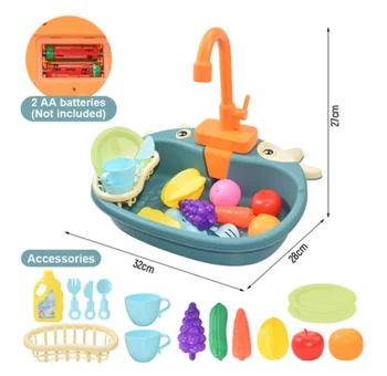 Детские кухонные наборы для ролевых игр, игрушки для раковины, Электрическая посудомоечная машина, мини-кухня, Набор для ролевых игр с едой, игрушки для девочек