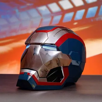 Шлем боевой машины Marvel Iron Man Mk5 Косплей 1: 1 Электрический шлем Открытый Закрытый Китайский Английский голос радиоуправляемая игрушка Подарок на день рождения