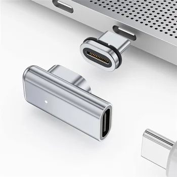 Магнитный Адаптер USB C 24-Контактный Разъем Type C 40 Гбит/с PD 100 Вт Конвертер Быстрой Зарядки для Thunderbolt 3 iPad MacBook