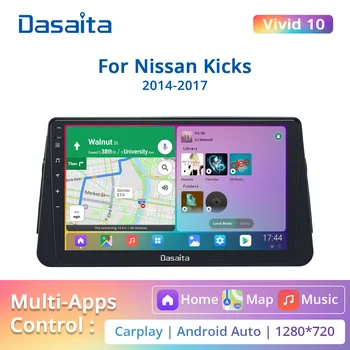 Dasaita для Nissan Kicks Micra GPS 2014 2015 2016 2017 Автомобильные Видеоплееры Android Carplay DSP IPS Стерео Головное УСТРОЙСТВО HA5422