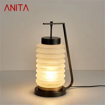 Настольная лампа в китайском стиле ANITA Современный Простой Креативный Стеклянный Настольный светильник LED Home Decorative Study Bedroom