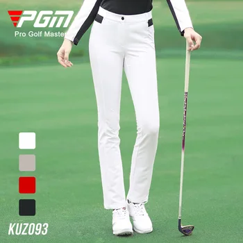 Женские спортивные брюки для гольфа Pgm, осенне-зимние женские брюки, эластичный облегающий флис Kuz093