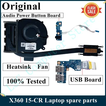 LSC Для ноутбука HP X360 15-CR Радиатор С Вентилятором USB Плата Аудио Кнопка Включения Плата С кабелем L20818-001 L20828-001 L20829-001