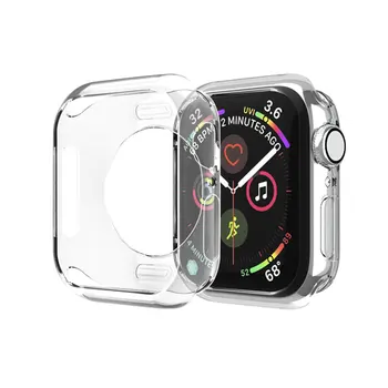 Совместимый с Apple Watch Series 6 прозрачный защитный чехол из ТПУ с полным покрытием, устойчивый к царапинам и падениям