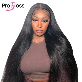 Волосы Proboss, только прямые, фронтальные, 13x6 HD кружевные парики для модных женщин, парик из человеческих волос с фронтальной шнуровкой, 13x4, бесклеевой