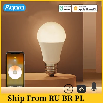 Электрическая Лампочка Aqara E27 Smart LED Zigbee 9 Вт 2700 К-6500 К Белого Цвета Умная Дистанционная лампочка для Xiaomi Mi home HomeKit smart home