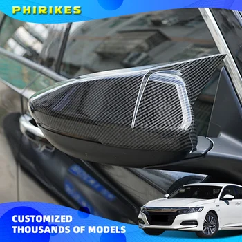 Декоративная отделка Крышки боковых зеркал заднего вида из углеродного волокна ABS для Honda Accord 2018 2019 2020 Deluxe Версии