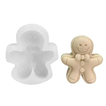 Рождественские Формы для пряников Man Craft Art Силиконовые формы для мыла 3D Формы для праздничного мыловарения Свечи Кухонные Принадлежности Торт