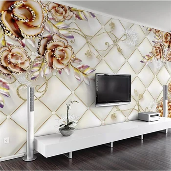 wellyu Современная минималистичная мода 3D стерео бриллианты на стену в европейском стиле, большие фрески на заказ, обои для окружающей среды, фрески