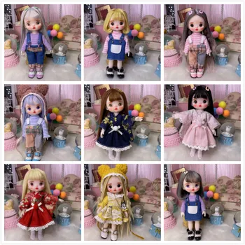 НОВАЯ шарнирная кукла BJD Mini doll ручной макияж лица куклы 17 см куклы продаются с одеждой