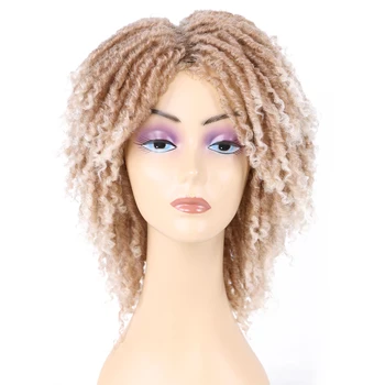 Синтетический парик с дредами для женщин, искусственные локоны, кудрявые парики для чернокожих женщин, 613 омбре, светло-коричневые светлые парики с закручиванием крючком