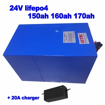 LiFePO4 LFP 24V 150ah 160ah 170ah литий-фосфатно-железный аккумулятор для автономного вилочного погрузчика EV + 20A с питанием от солнечной энергии