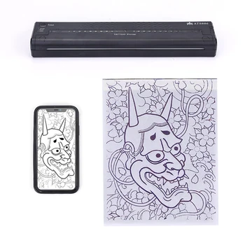 Беспроводной термопринтер, бумажный принтер BT, USB-трафарет для переноса татуировки, портативный термопринтер для нанесения этикеток