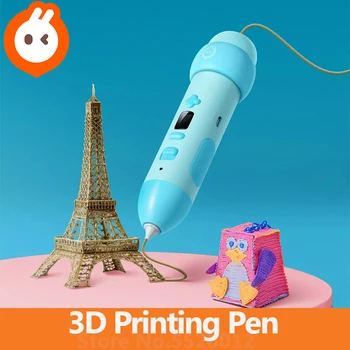 Xiaoxun 3D Printing Pen PCL Красочная ручка для рисования USB Зарядка СВЕТОДИОДНЫЙ Цифровой дисплей Рисование Граффити Детская развивающая игрушка