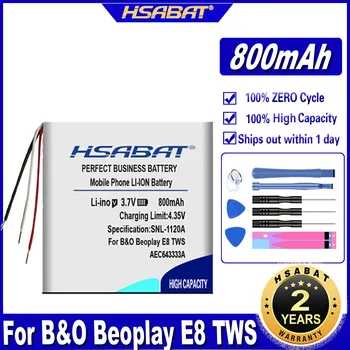 Аккумулятор HSABAT AEC643333A емкостью 800 мАч для наушников B & O Beoplay E8 TWS