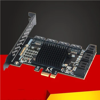 Chi a Майнинг Райзер ASM1166 SATA PCIe Адаптер с 10 портами SATA 3 к PCI Express 3.0 X1 Контроллер Адаптер Карты расширения Дополнительные Карты