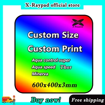600x400x3 мм Пользовательские игровые Коврики для мыши Xraypad Aqua control super / Thor/ Aqua speed / Minerva X-raypad с бесплатным прошитым краем gamer
