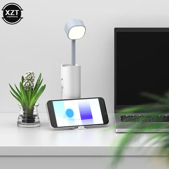 Креативный светодиодный фонарик Настольная лампа Может выдвигаться и убираться Затемнение USB Перезаряжаемый ночник для спальни гостиной