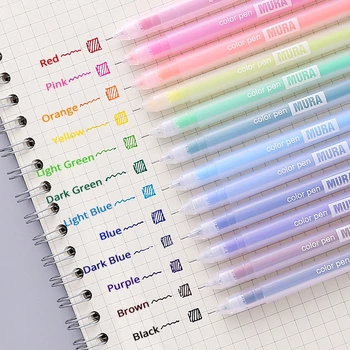 Набор цветных гелевых ручек Kawaii blue 0,5 мм шариковая ручка для журнала, милые школьные принадлежности, корейские канцелярские принадлежности