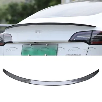 Для Tesla MODEL 3 Задний спойлер из настоящего углеродного волокна, багажник, крыло, багажник 2017 года выпуска