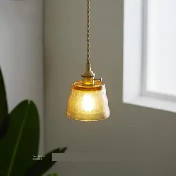 Подвесной светильник из скандинавского стекла, простой прикроватный светильник для спальни, столовой, крыльца, подвесной светильник в стиле лофт в стиле ретро, светильники для столовой