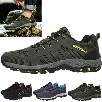 Походная обувь, мужская сетчатая дышащая обувь для путешествий, Уличная водонепроницаемая обувь для охоты и рыбалки, спортивная обувь для верховой езды по горному бездорожью
