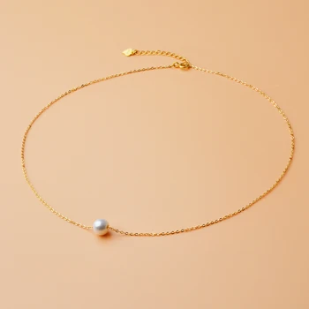 Ожерелье с подвеской из натурального пресноводного жемчуга 